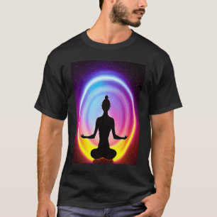 Yoga Girl Female Sun Salutation Meditation Chakra T-Shirt