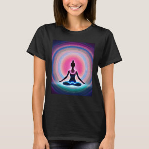 Yoga Girl Female Sun Salutation Meditation Chakra  T-Shirt