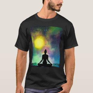 Yoga Girl Female Sun Salutation Meditation Chakra T-Shirt
