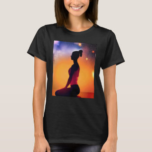Yoga Girl Female Sun Salutation Meditation Chakra T-Shirt