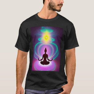 Yoga Girl Female Sun Salutation Meditation Chakra T-Shirt