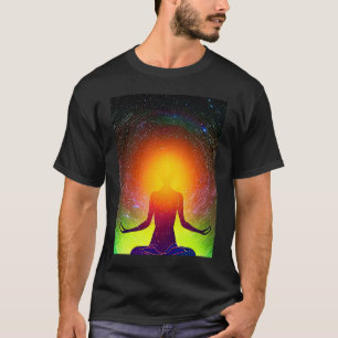 Yoga Girl Female Sun Salutation Meditation Chakra T-Shirt