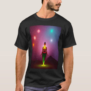 Yoga Girl Female Sun Salutation Meditation Chakra T-Shirt