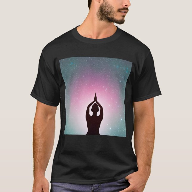 Yoga Girl Female Sun Salutation Meditation Chakra  T-Shirt (Front)