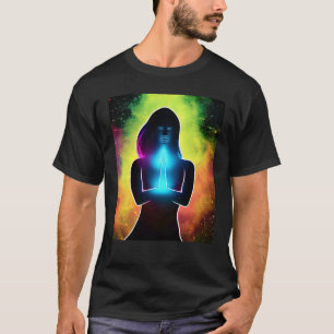 Yoga Girl Female Sun Salutation Meditation Chakra T-Shirt