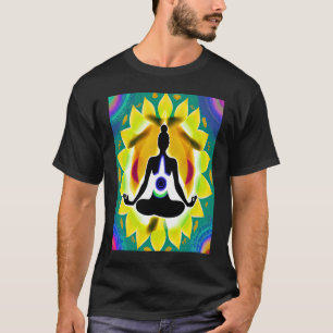 Yoga Girl Female Sun Salutation Meditation Chakra T-Shirt