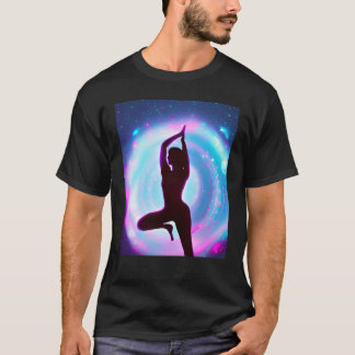 Yoga Girl Female Sun Salutation Meditation Chakra  T-Shirt