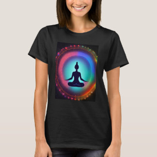 Yoga Girl Female Sun Salutation Meditation Chakra  T-Shirt