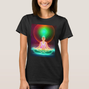 Yoga Girl Female Sun Salutation Meditation Chakra  T-Shirt