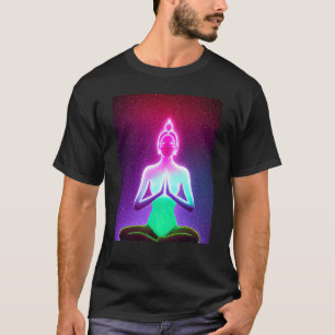 Yoga Girl Female Sun Salutation Meditation Chakra  T-Shirt