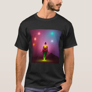 Yoga Girl Female Sun Salutation Meditation Chakra T-Shirt