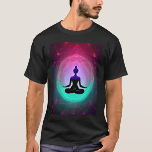 Yoga Girl Female Sun Salutation Meditation Chakra  T-Shirt
