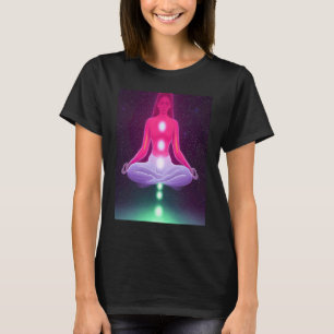 Yoga Girl Female Sun Salutation Meditation Chakra T-Shirt