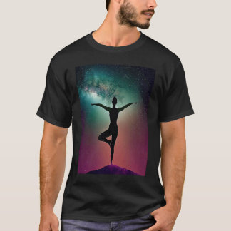 Yoga Girl Female Sun Salutation Meditation Chakra  T-Shirt