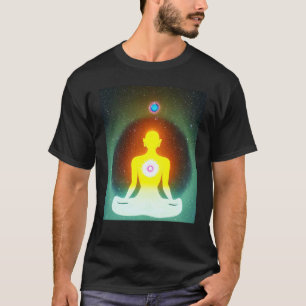 Yoga Girl Female Sun Salutation Meditation Chakra T-Shirt