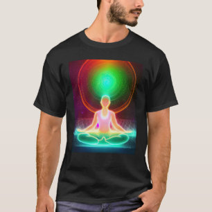 Yoga Girl Female Sun Salutation Meditation Chakra  T-Shirt