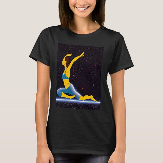 Yoga Girl Female Sun Salutation Meditation Chakra  T-Shirt (Front)