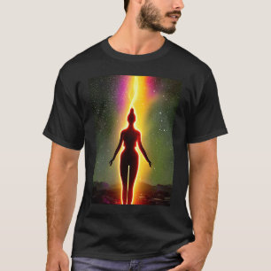 Yoga Girl Female Sun Salutation Meditation Chakra T-Shirt
