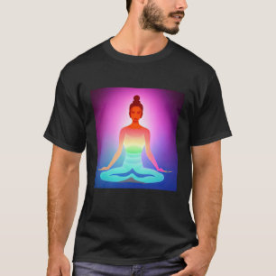 Yoga Girl Female Sun Salutation Meditation Chakra T-Shirt