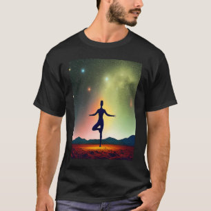 Yoga Girl Female Sun Salutation Meditation Chakra T-Shirt