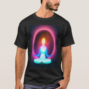 Yoga Girl Female Sun Salutation Meditation Chakra  T-Shirt