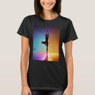 Yoga Girl Female Sun Salutation Meditation Chakra T-Shirt