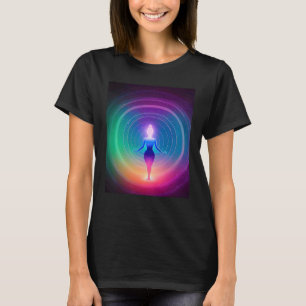 Yoga Girl Female Sun Salutation Meditation Chakra  T-Shirt