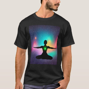 Yoga Girl Female Sun Salutation Meditation Chakra T-Shirt