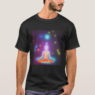 Yoga Girl Female Sun Salutation Meditation Chakra  T-Shirt