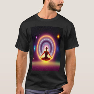 Yoga Girl Female Sun Salutation Meditation Chakra  T-Shirt