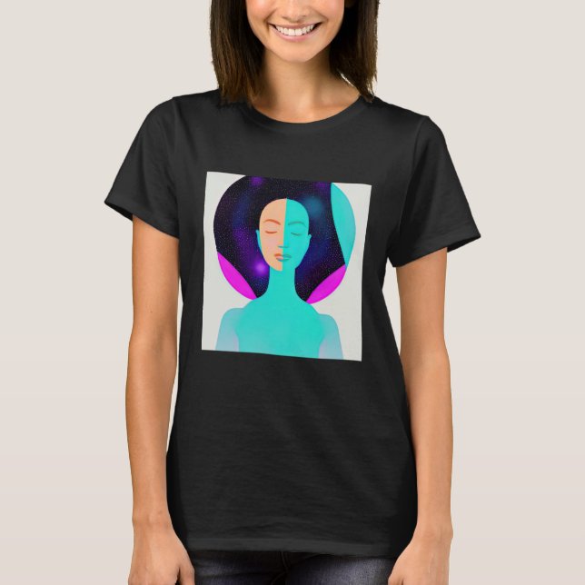 Yoga Girl Female Sun Salutation Meditation Chakra  T-Shirt (Front)