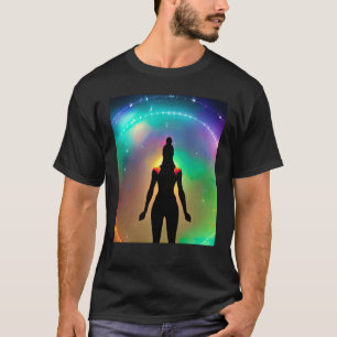 Yoga Girl Female Sun Salutation Meditation Chakra T-Shirt