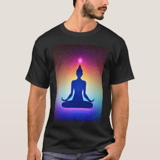 Yoga Girl Female Sun Salutation Meditation Chakra  T-Shirt