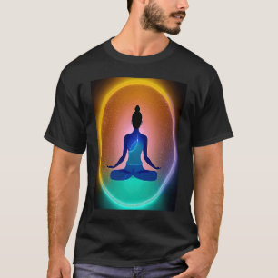 Yoga Girl Female Sun Salutation Meditation Chakra T-Shirt