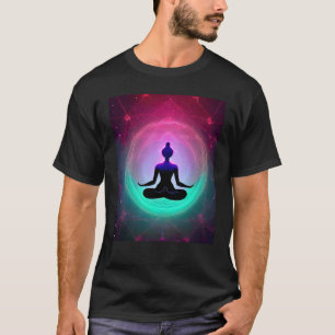 Yoga Girl Female Sun Salutation Meditation Chakra  T-Shirt
