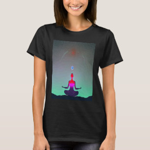 Yoga Girl Female Sun Salutation Meditation Chakra T-Shirt