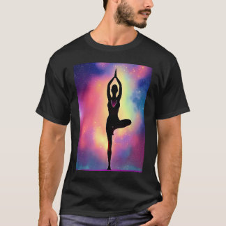 Yoga Girl Female Sun Salutation Meditation Chakra  T-Shirt