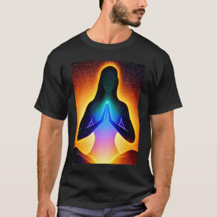 Yoga Girl Female Sun Salutation Meditation Chakra T-Shirt