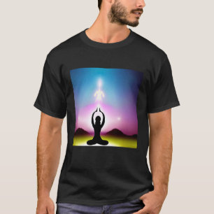 Yoga Girl Female Sun Salutation Meditation Chakra T-Shirt