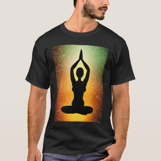 Yoga Girl Female Sun Salutation Meditation Chakra  T-Shirt