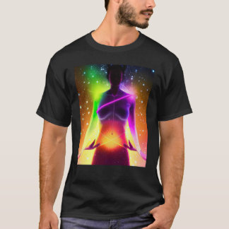 Yoga Girl Female Sun Salutation Meditation Chakra  T-Shirt