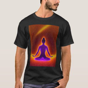 Yoga Girl Female Sun Salutation Meditation Chakra  T-Shirt
