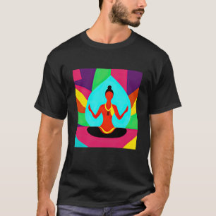 Yoga Girl Female Sun Salutation Meditation Chakra  T-Shirt