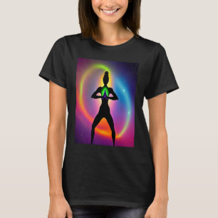 Yoga Girl Female Sun Salutation Meditation Chakra T-Shirt