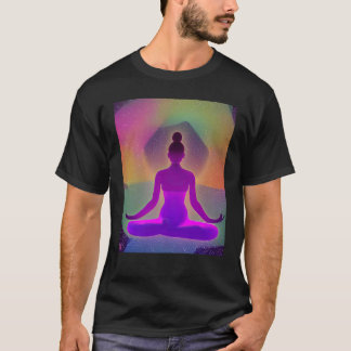 Yoga Girl Female Sun Salutation Meditation Chakra  T-Shirt