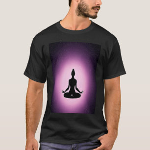 Yoga Girl Female Sun Salutation Meditation Chakra  T-Shirt