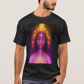 Yoga Girl Female Sun Salutation Meditation Chakra T-Shirt