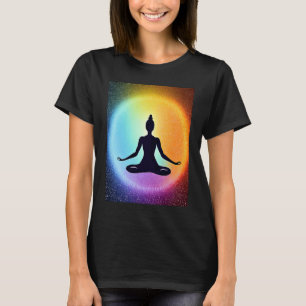 Yoga Girl Female Sun Salutation Meditation Chakra  T-Shirt