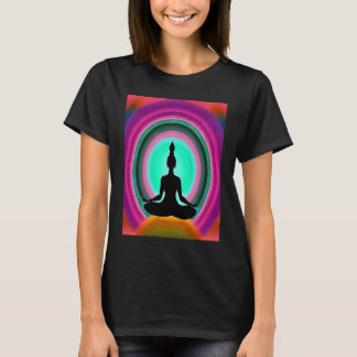 Yoga Girl Female Sun Salutation Meditation Chakra  T-Shirt