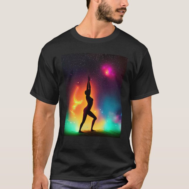Yoga Girl Female Sun Salutation Meditation Chakra  T-Shirt (Front)